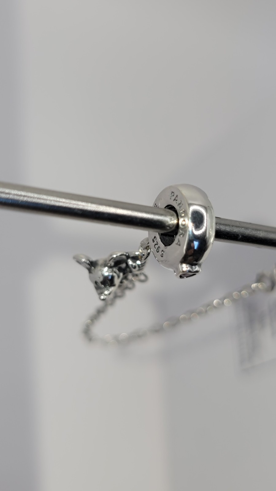 Authentic Pandora Charm, Disney Climbing Mickey Safety Chain, #797173CZR