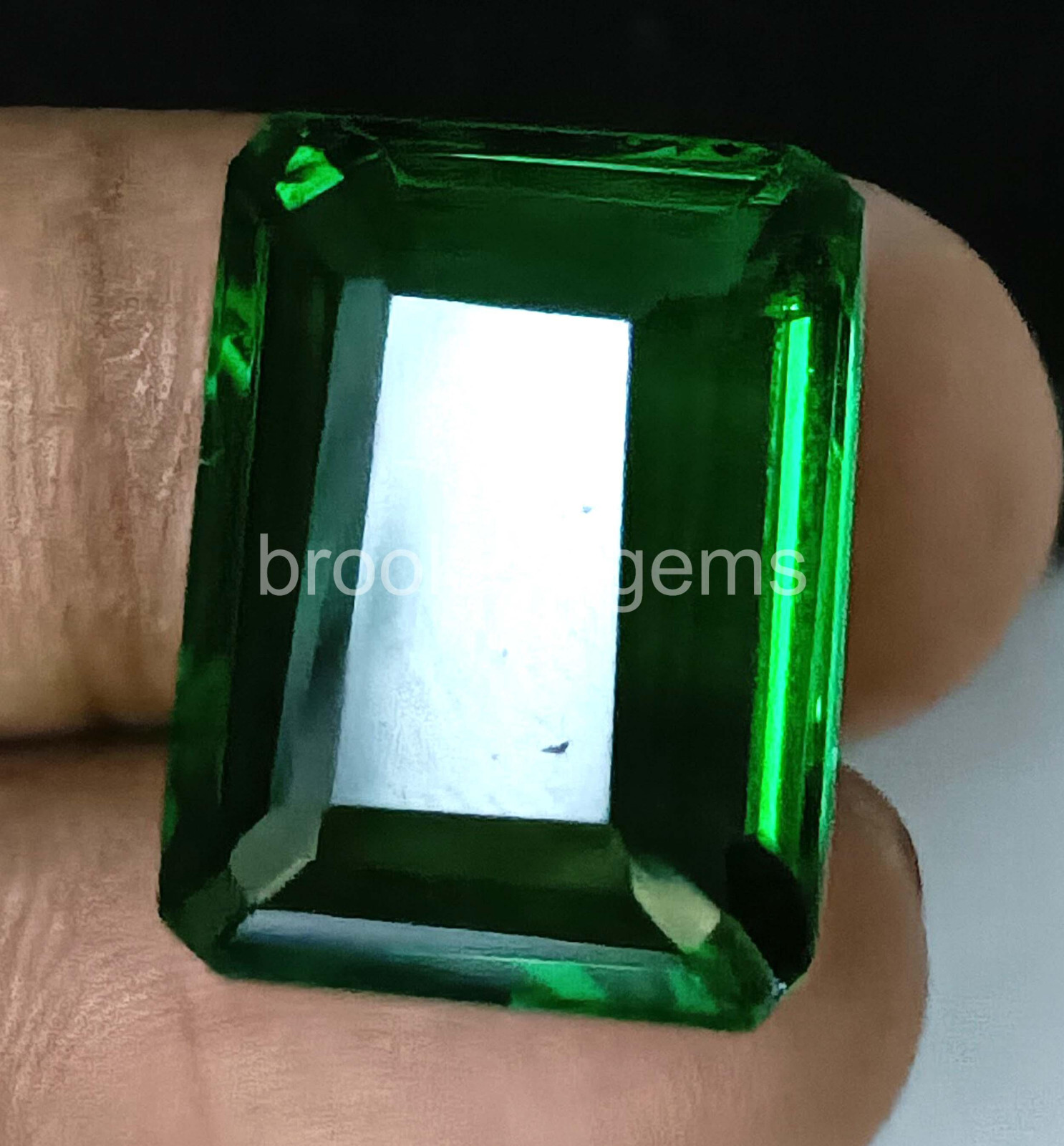 Natural Green Emerald 26.75 Ct Emerald Cut EGL Zambia Loose Gemstone 5ART