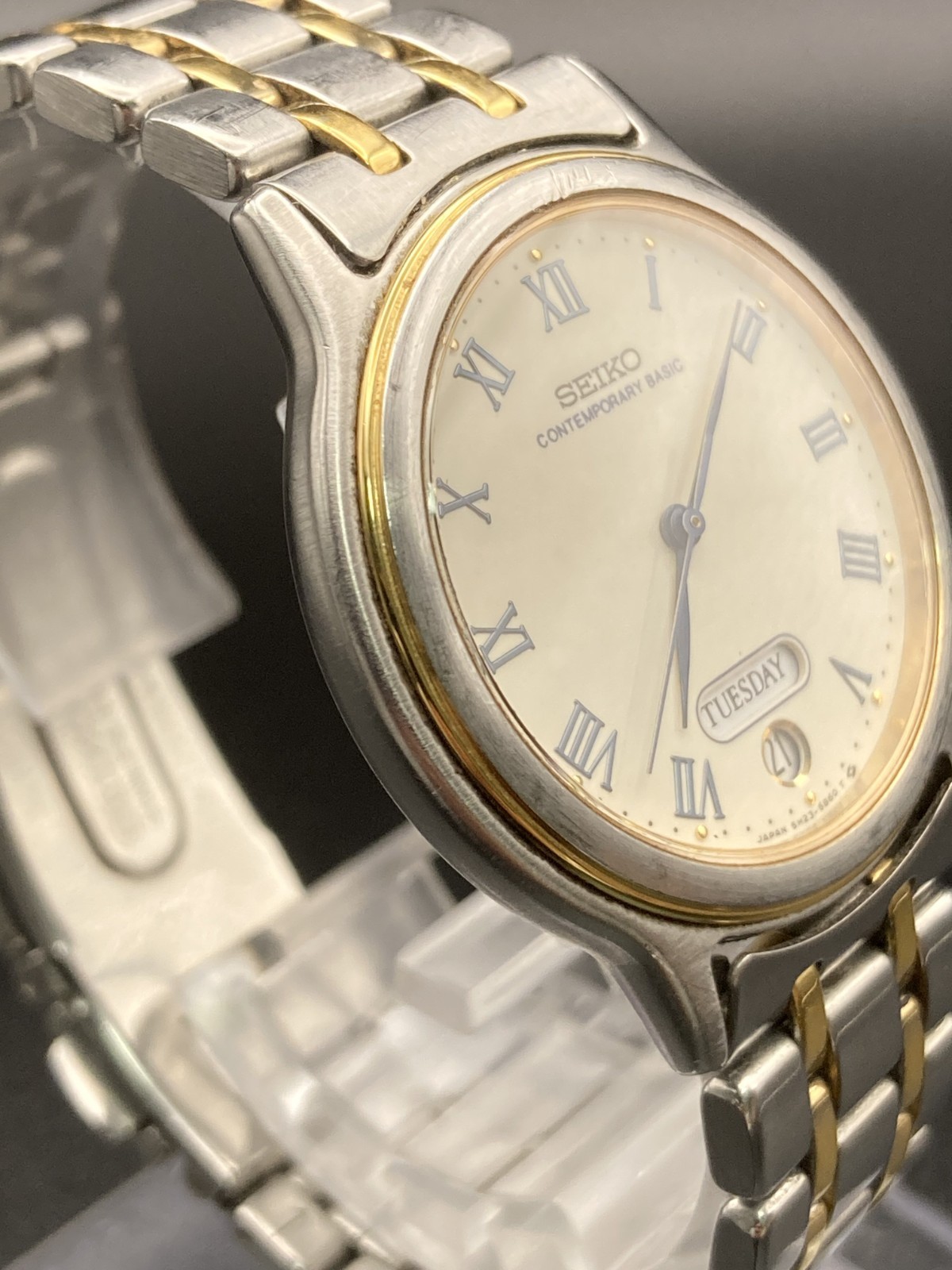 [N Mint/New Batt] SEIKO 5H23-6B90 Mens Vintage Watch Contemporary Basic Quartz