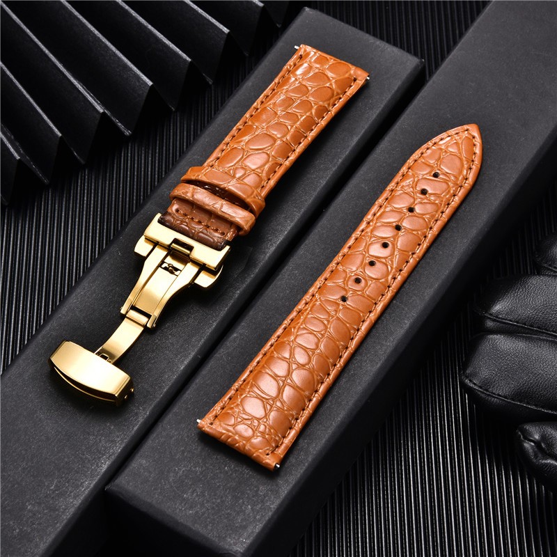 Correas De Reloj De Cuero Con Patrón De Cocodrilo Para Hombre Diseño De Lujo Cor