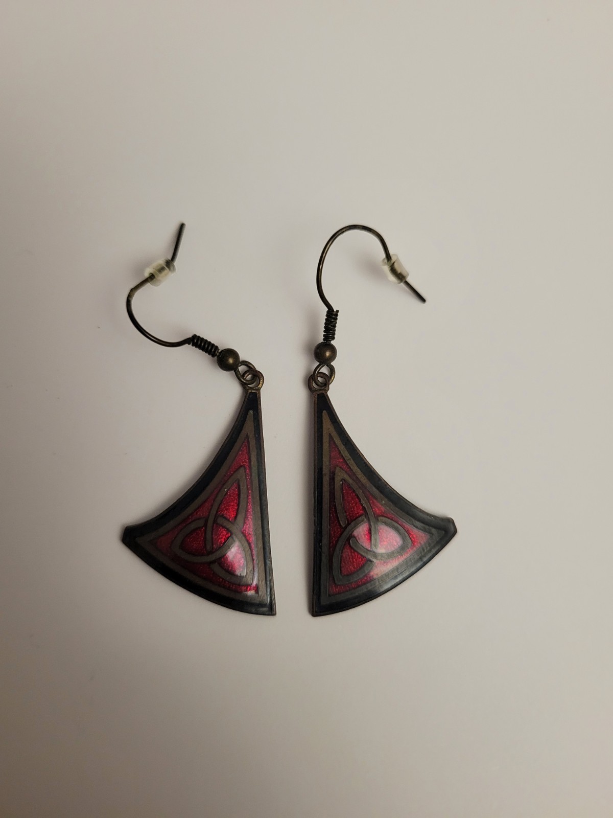 Vintage Sea Gems Celtic Lands Cloisonne Enamel Earrings