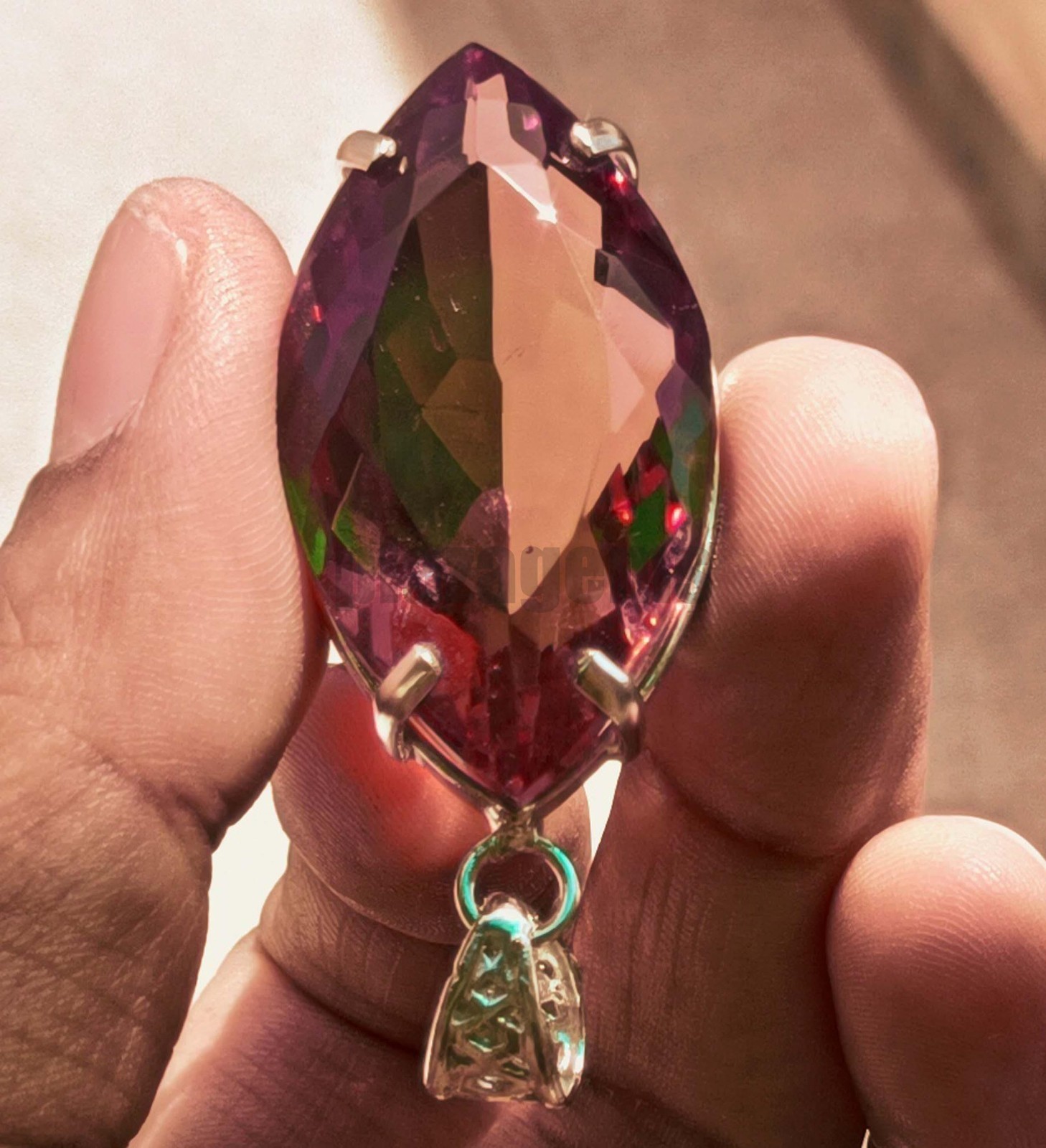 105Ct Natural Color Change Alexandrite Marquise Cut Certified Loose Gemstone 6k
