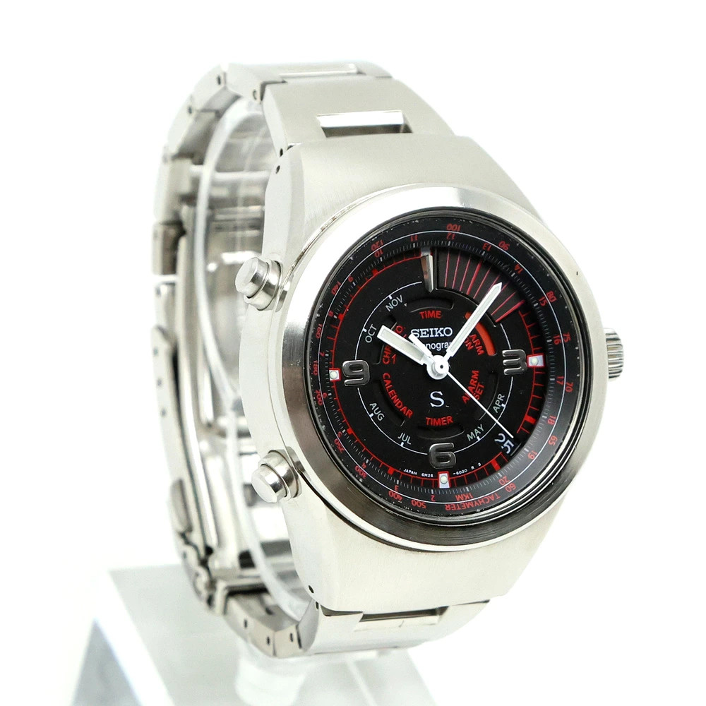 Seiko SUS 6M26-6020 Chronograph Quartz Black Dial Men’s Watch