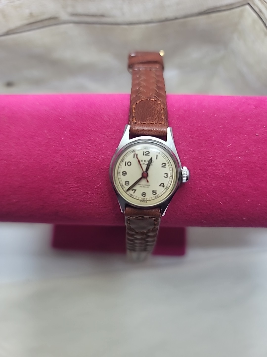 Vintage Herald (Aureole) 17 Jewel Military Style Watch , Small 22mm Works