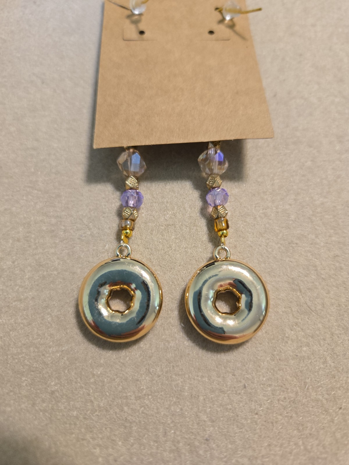 Handmade By JADE – Custom JEWELRY – Pink + Gold + Donuts – Stainless Steel