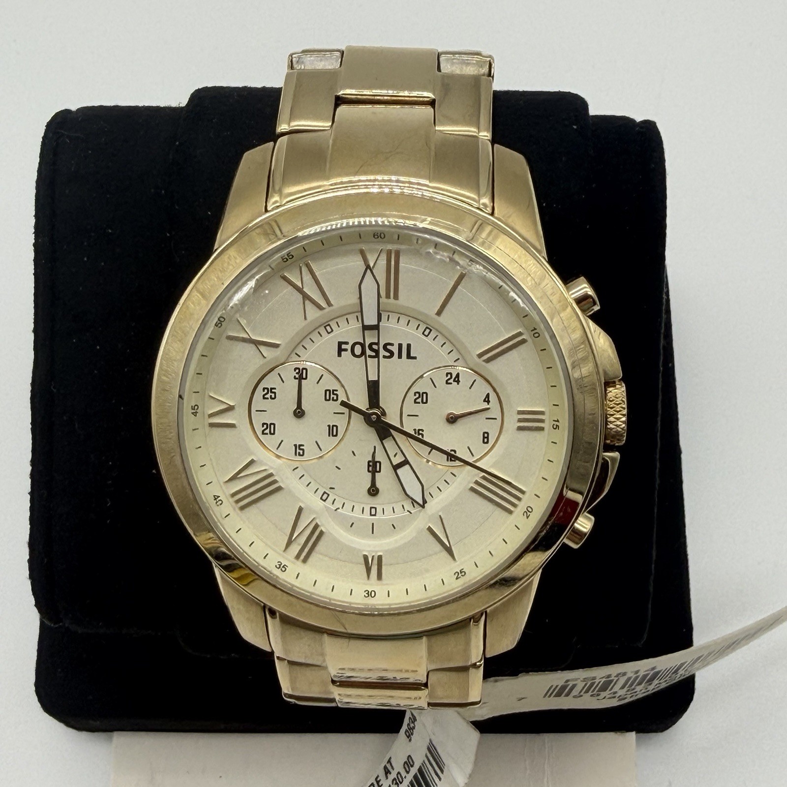 Fossil Chronograph Watch Model Fs4814 Gold Tone
