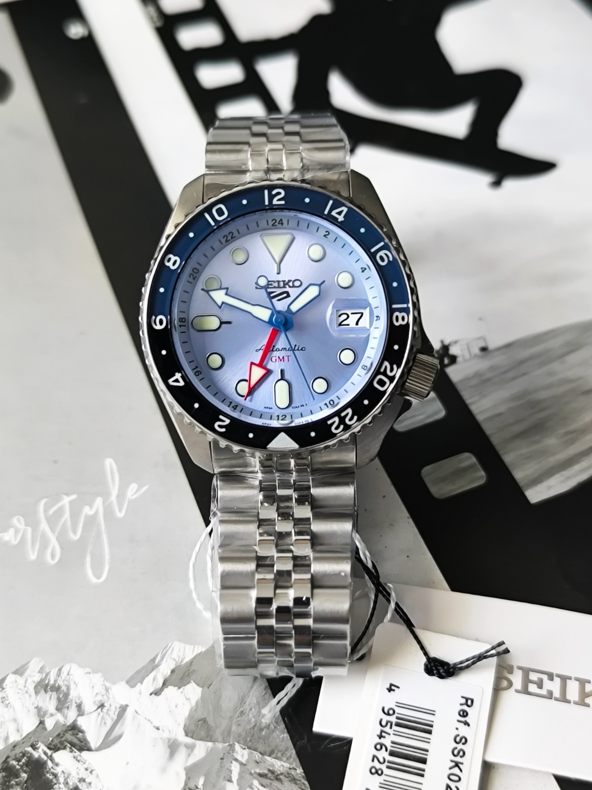 Seiko 5 sports Asia SSK029K1 SKX Style GMT ICE Blue (no/box*) SSK029K1