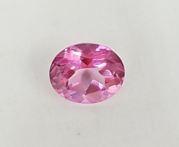 6.1 Carat oval synthetic Pink stone loose Gemstone 12.2MM X 10.1MM