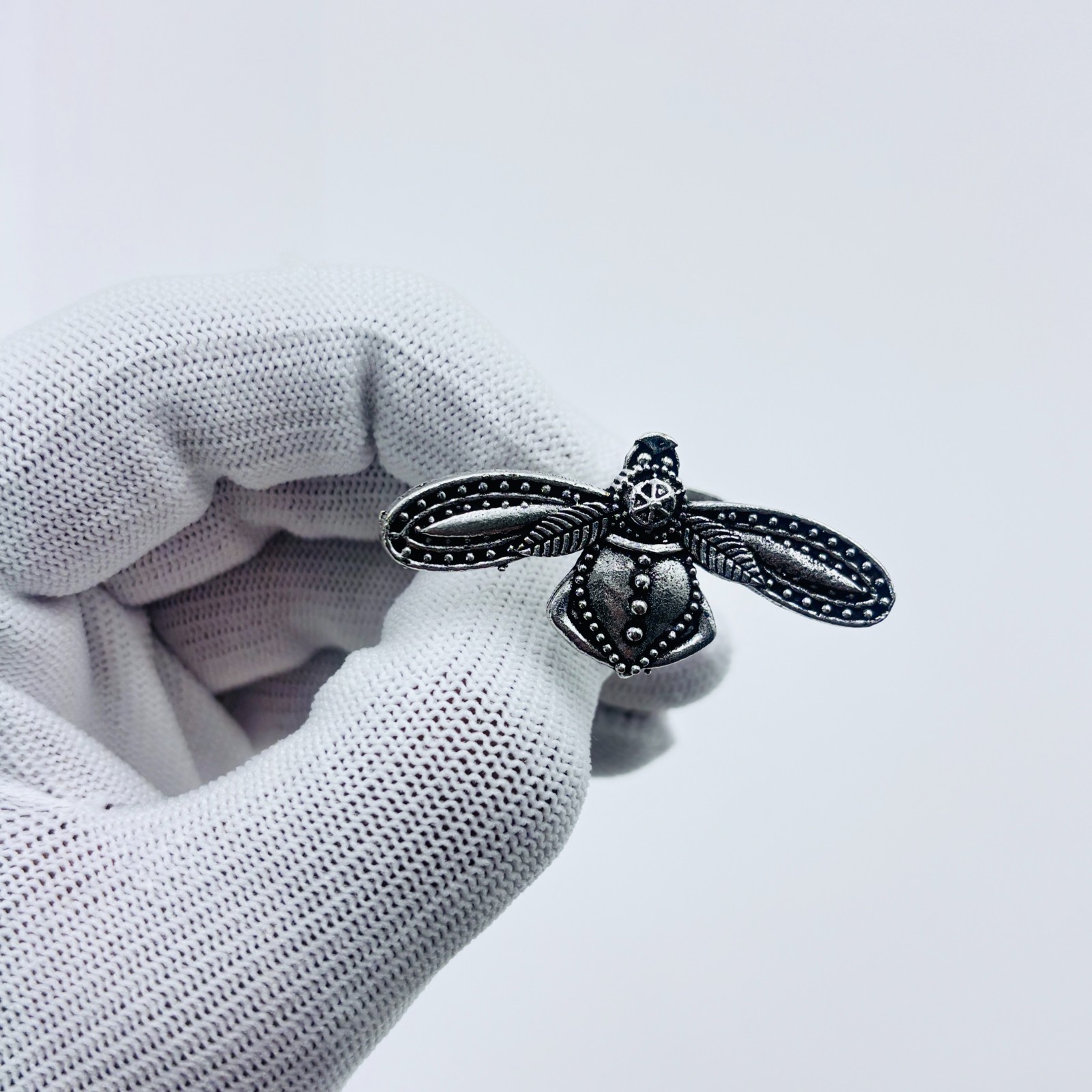 Boho Adjustable Oxidized Silver Ring Open Band Ethnic Fashion Jewelry