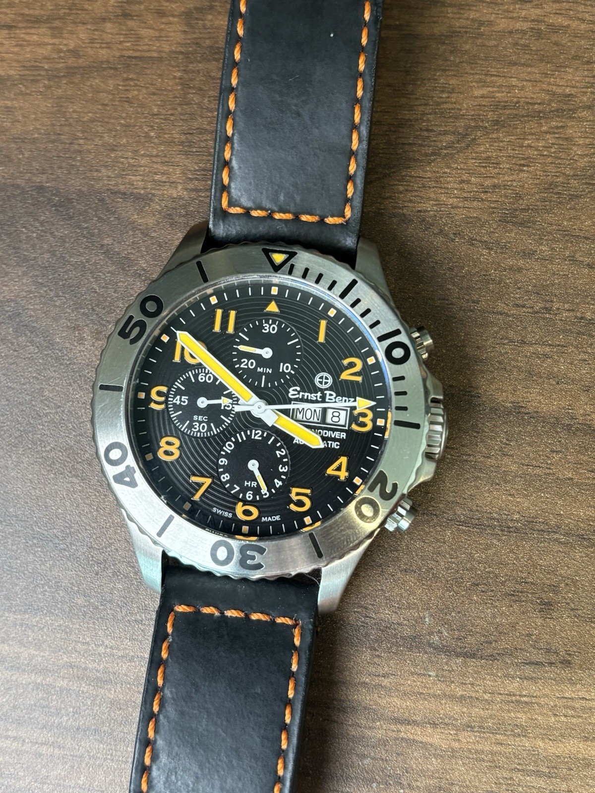 ERNST BENZ 47mm Automatic Chronodiver GC10726 Leather Band Ref 10700