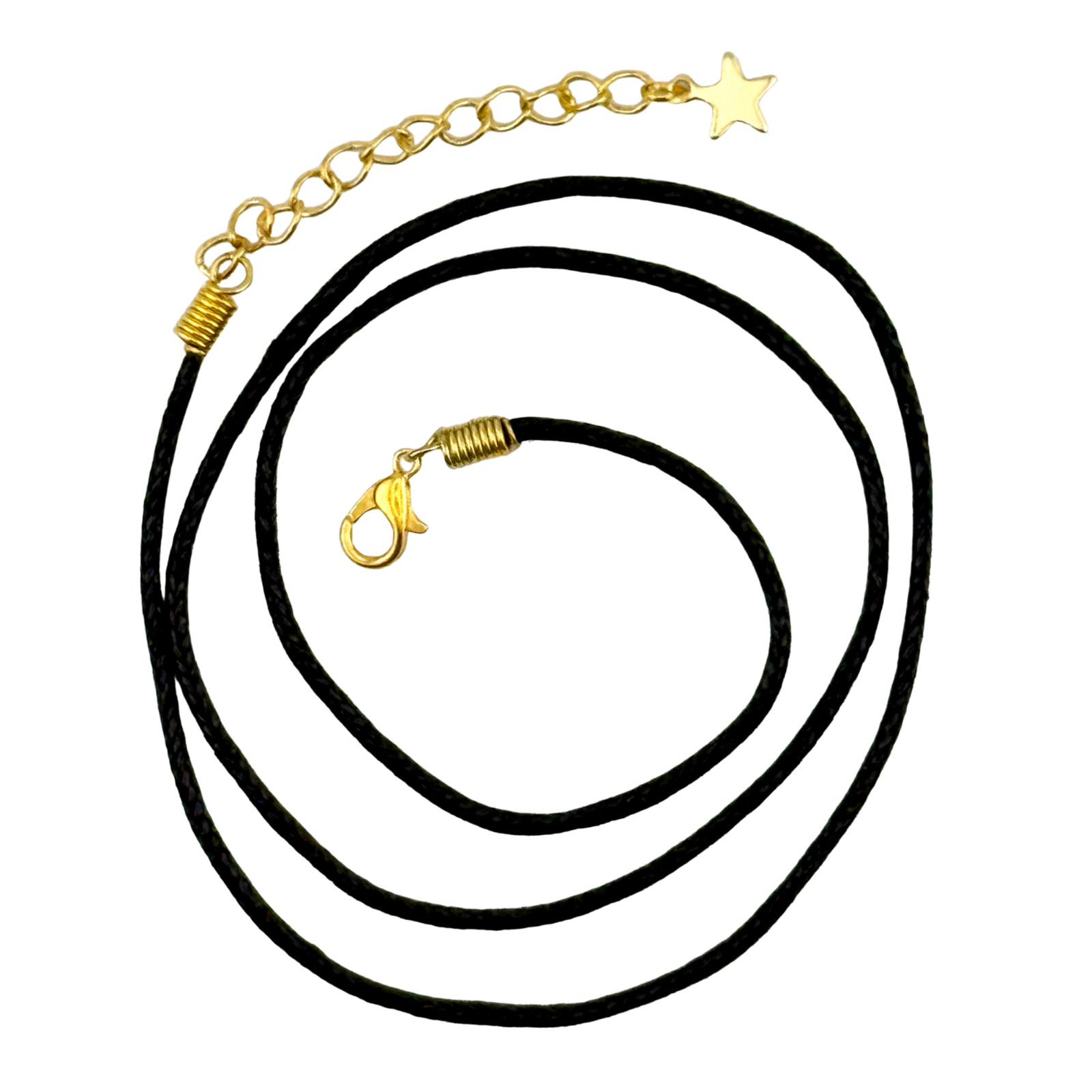 Pendant Necklace Handmade “Sixties Trip” Black Bezel Black Cord