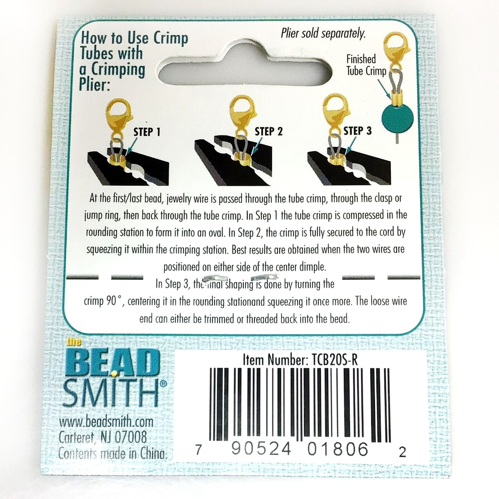 BeadSmith® Tube Crimp Silver Plated Gold Plated 2x2mm Crimp Beads Jewelry Making