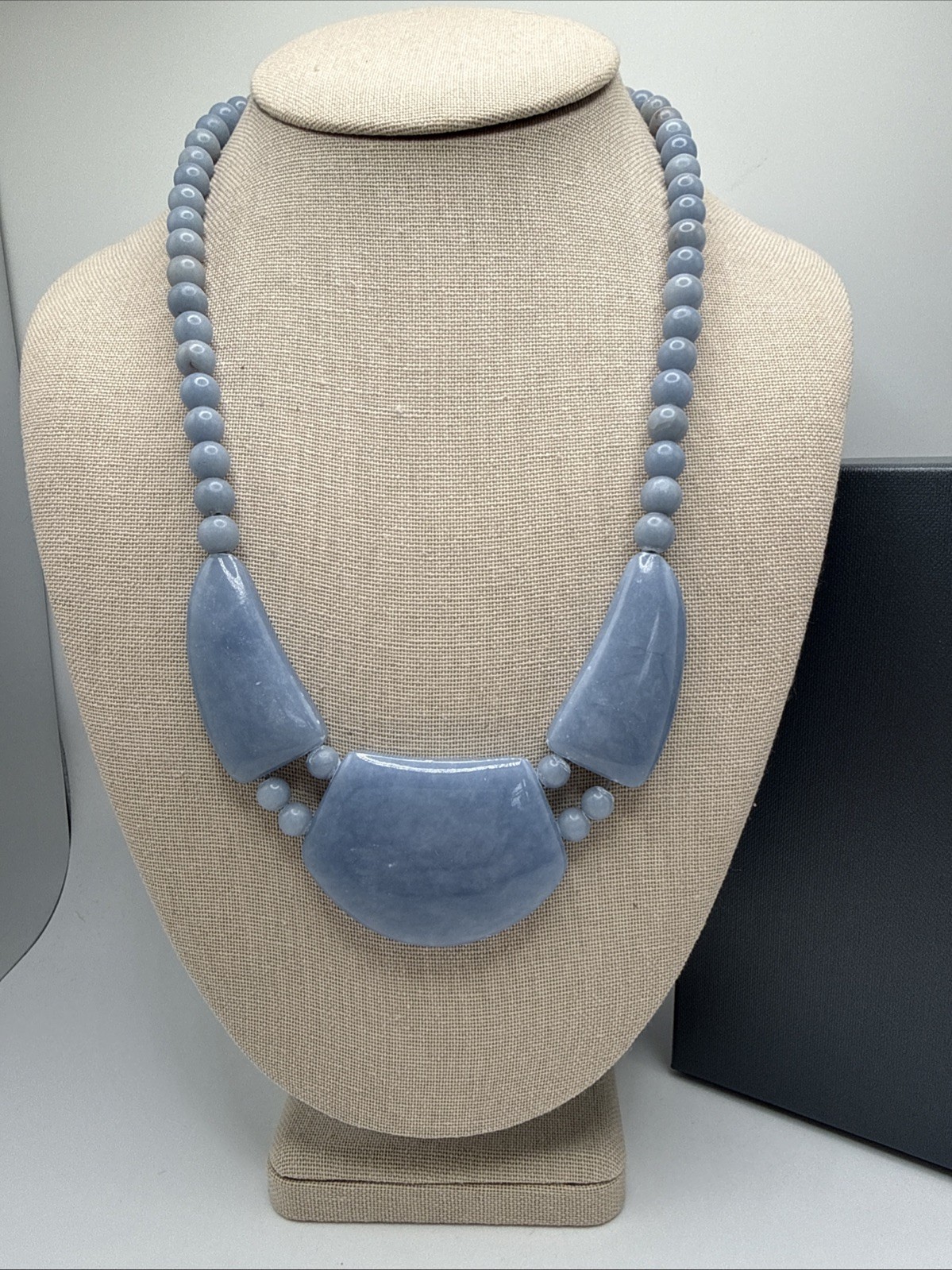 JAY KING Peruvian Cashmere Blue Anhydrite Beaded Station Necklace
