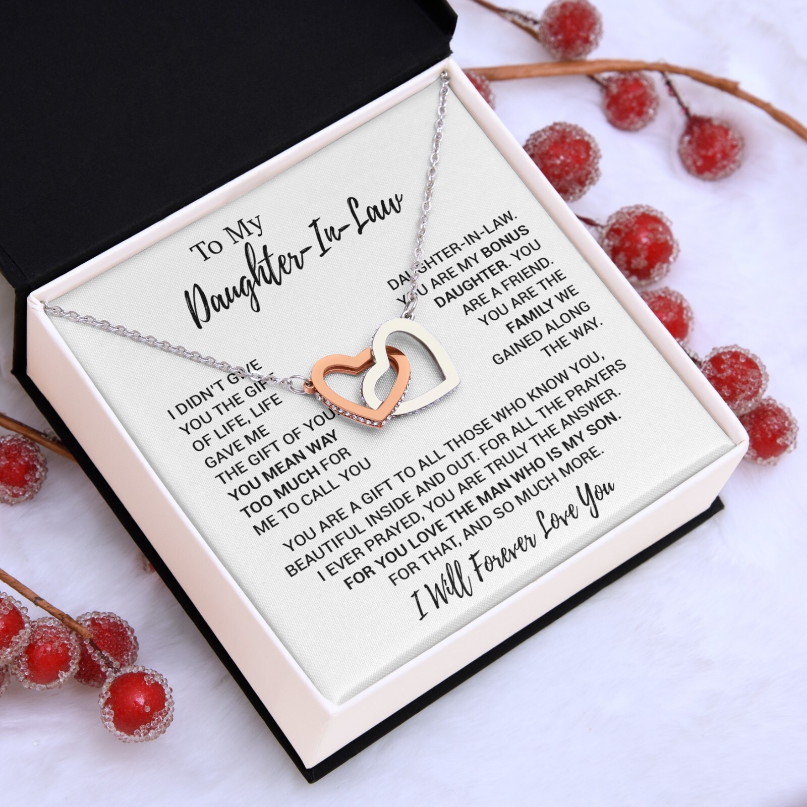 To My Daughter-In-Law Necklace, Gift For Daughter In Law, Daughter In Law Gift