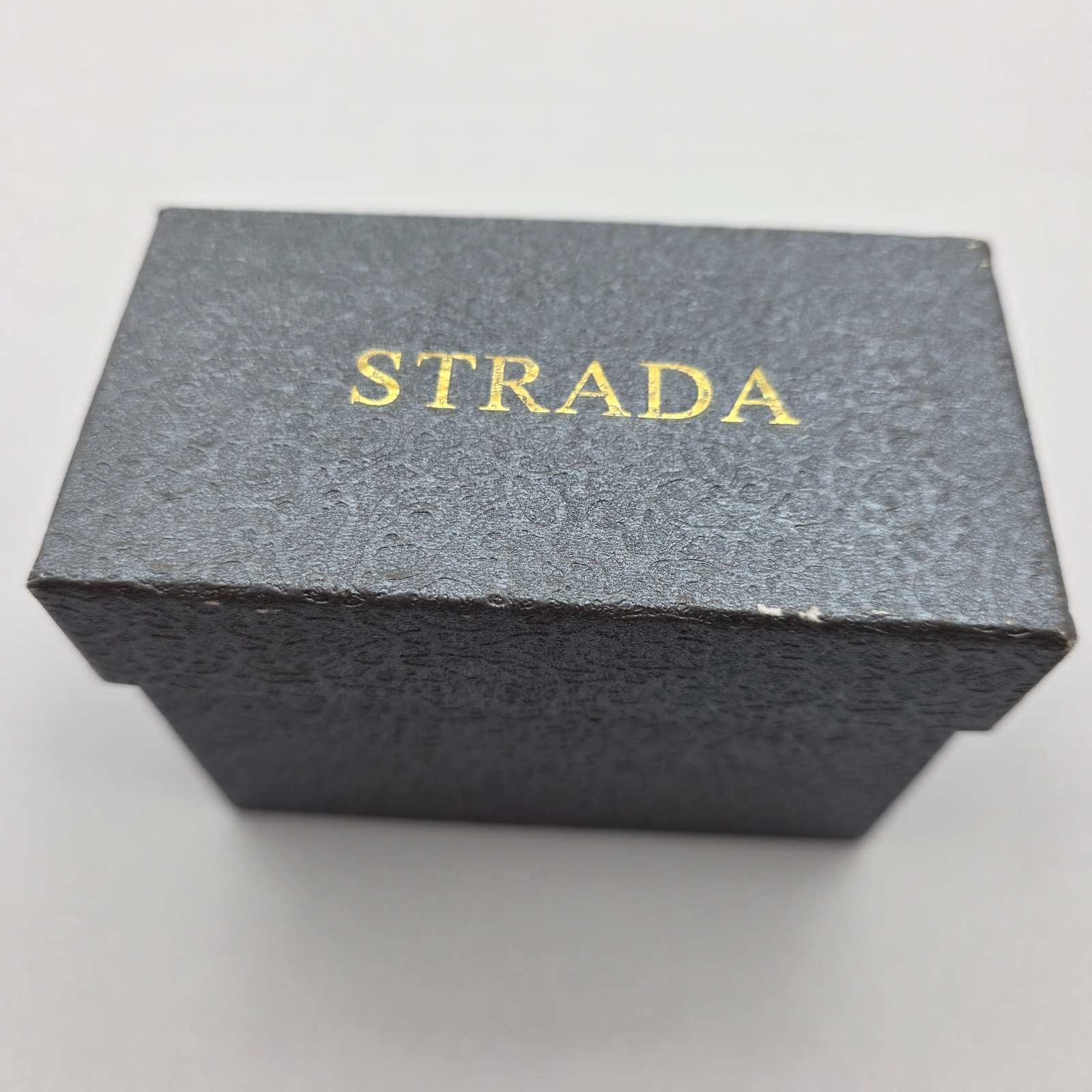 Womens Cuff Watch Black Stone Chip Wide Bracelet Silver Tone Chunky Strada