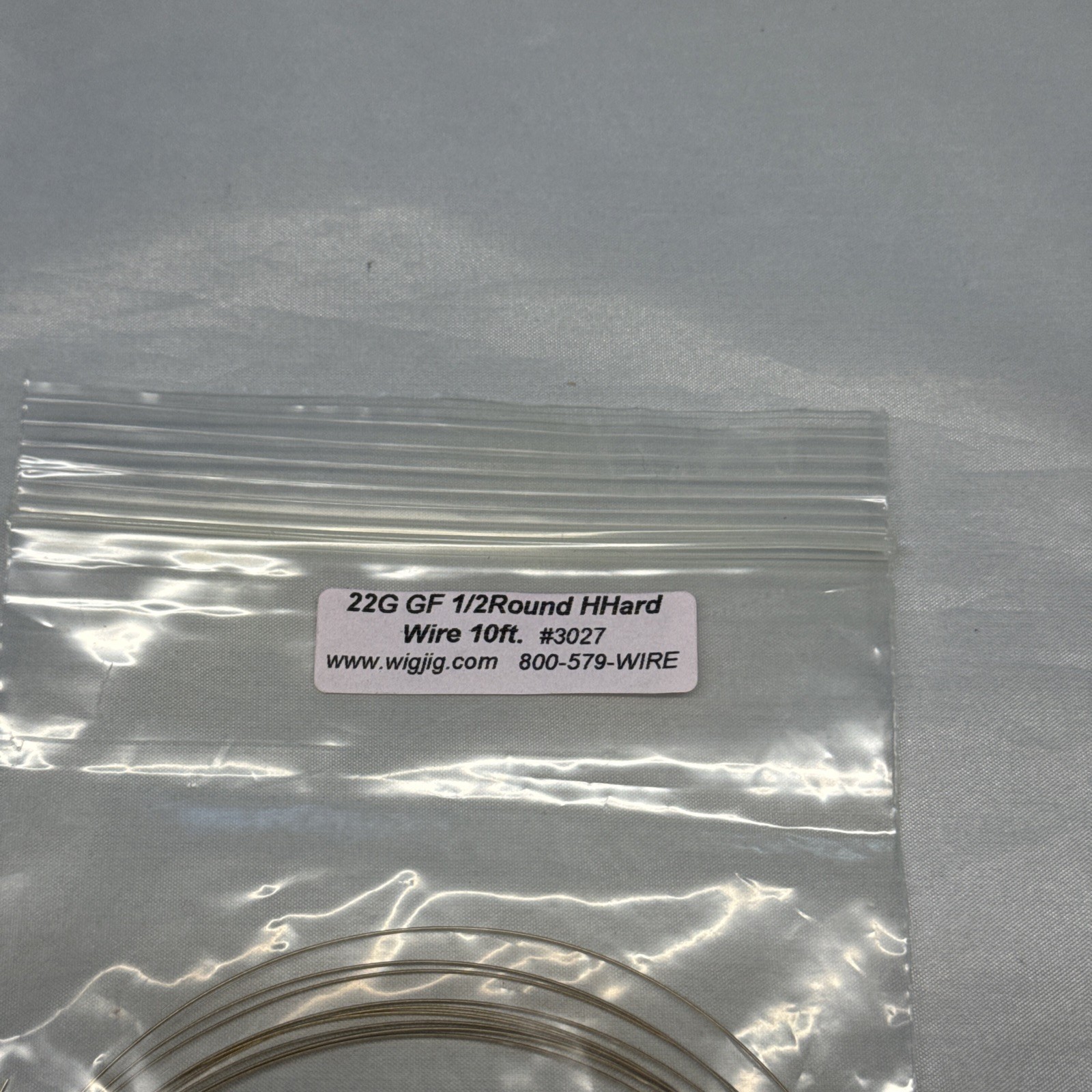 14k Gold Filled 1/2 Round Half Hard Wire 22 gauge 14/20 10ft