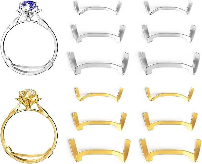 Filled Metal Ring Guard Set for Loose Rings,12 Pack 3 Sizes for Different Band W