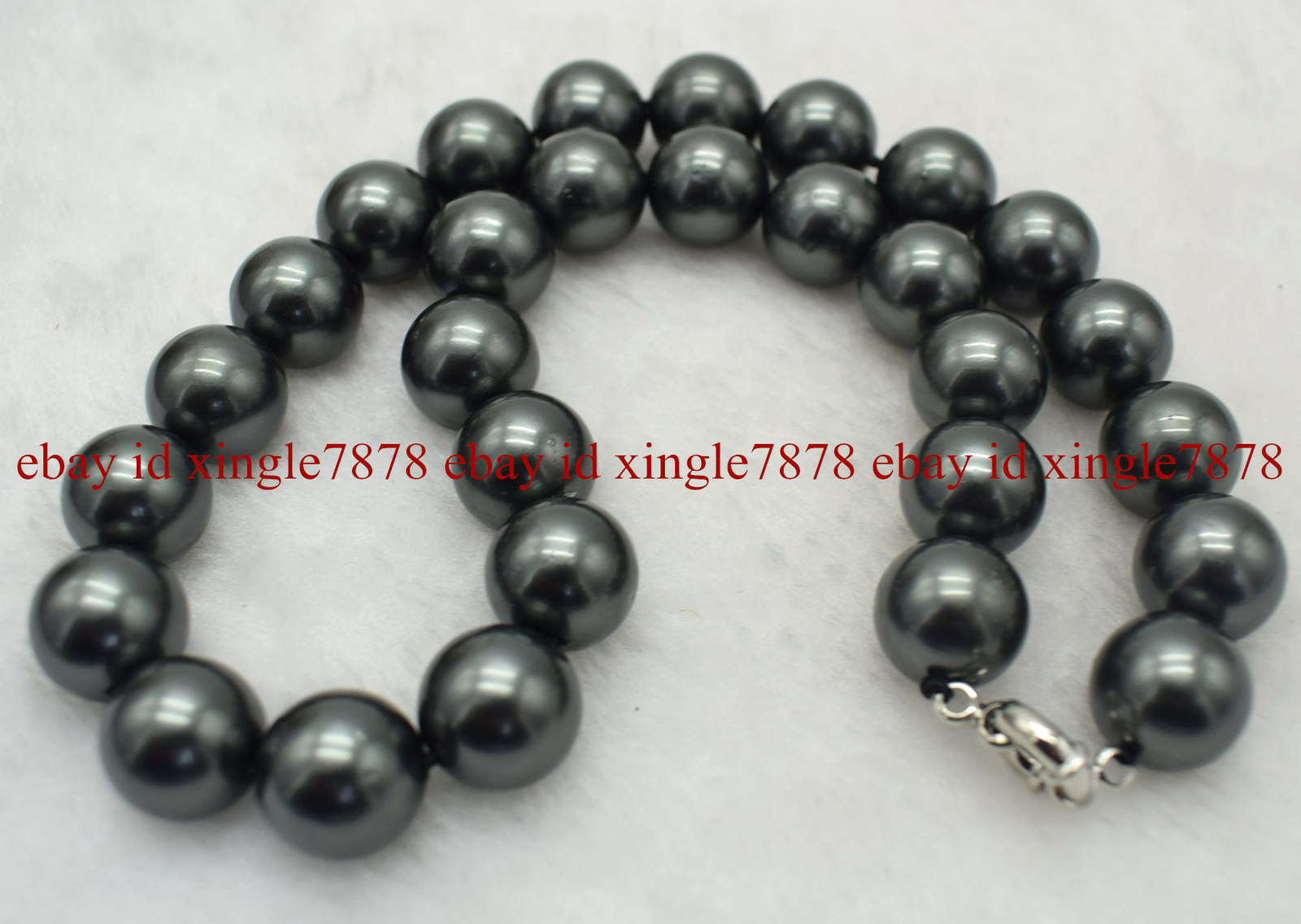 Genuine 8/10/12/14/16/18/20mm South Sea Black Shell Pearl Necklace 20”