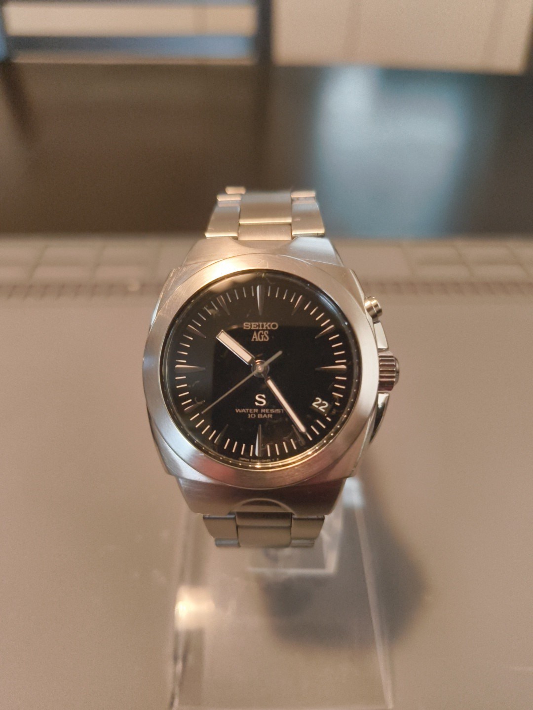 Seiko SUS AGS 5M42-0E50 Quartz Men’s Watch Black