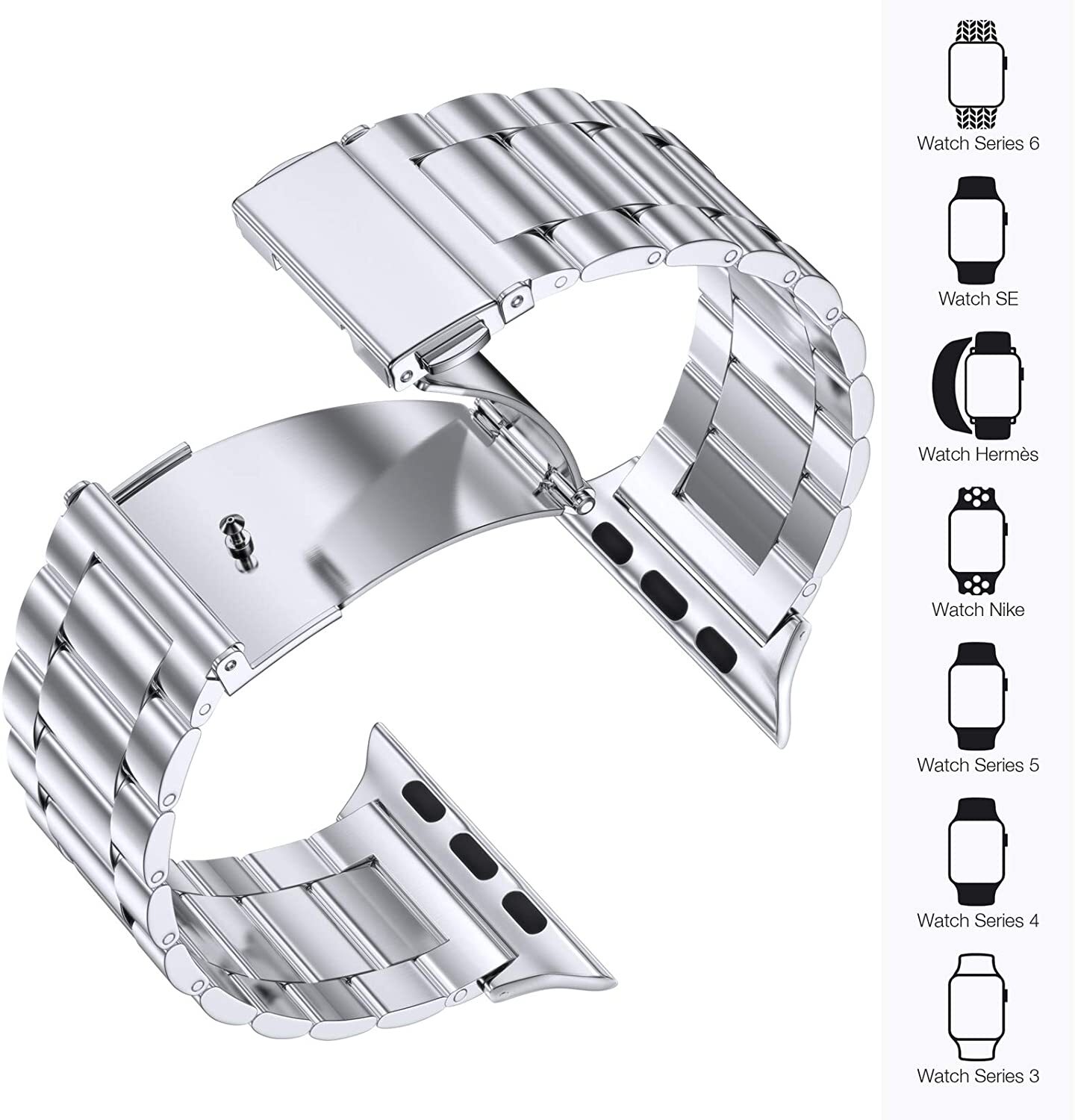 Apple Watch Band Stainless Steel iWatch Strap 38 40 41 42 44 45mm for All Series
