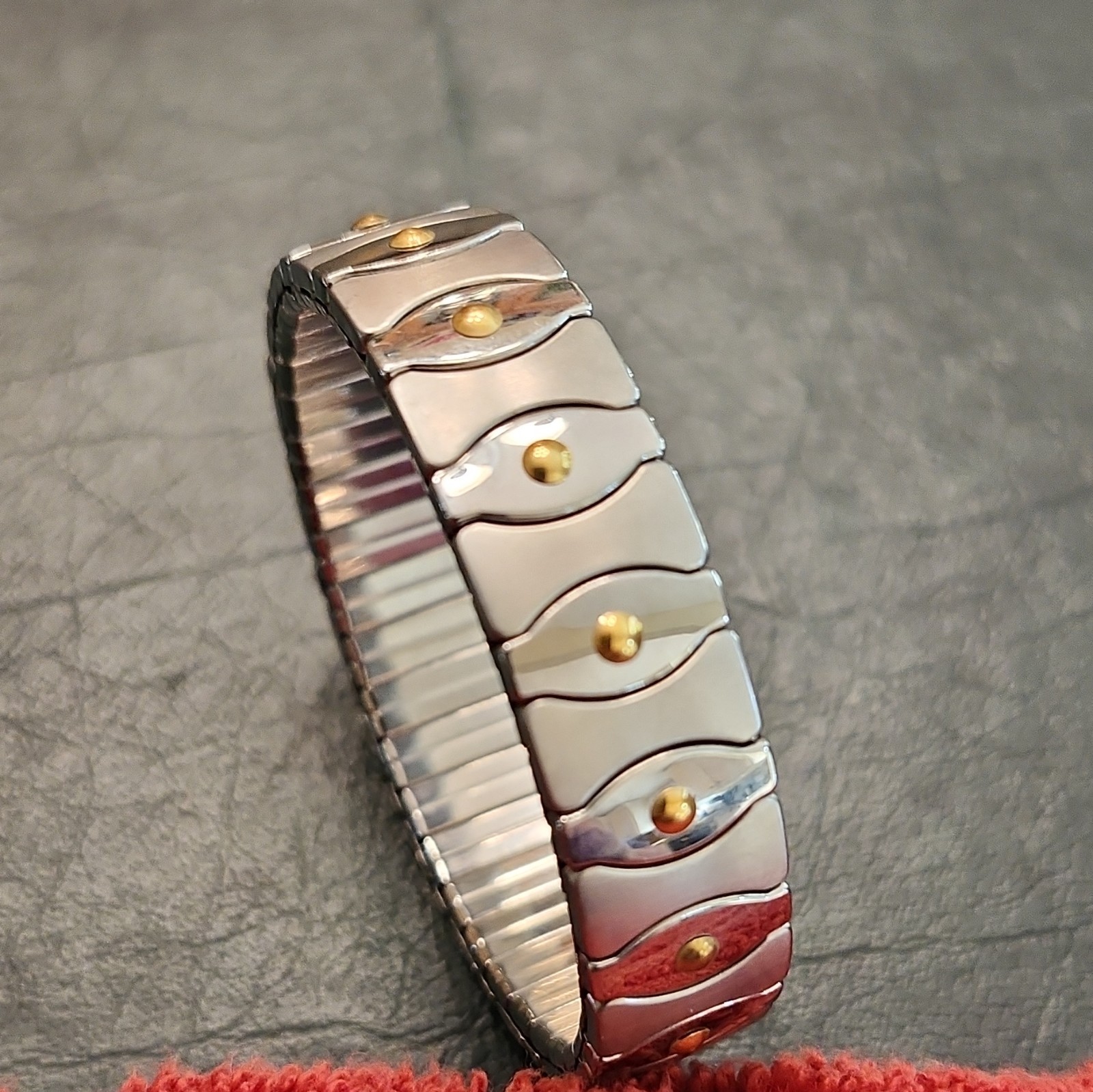 Italy Milor 18K Gold and Stainless Expandable Bracelet