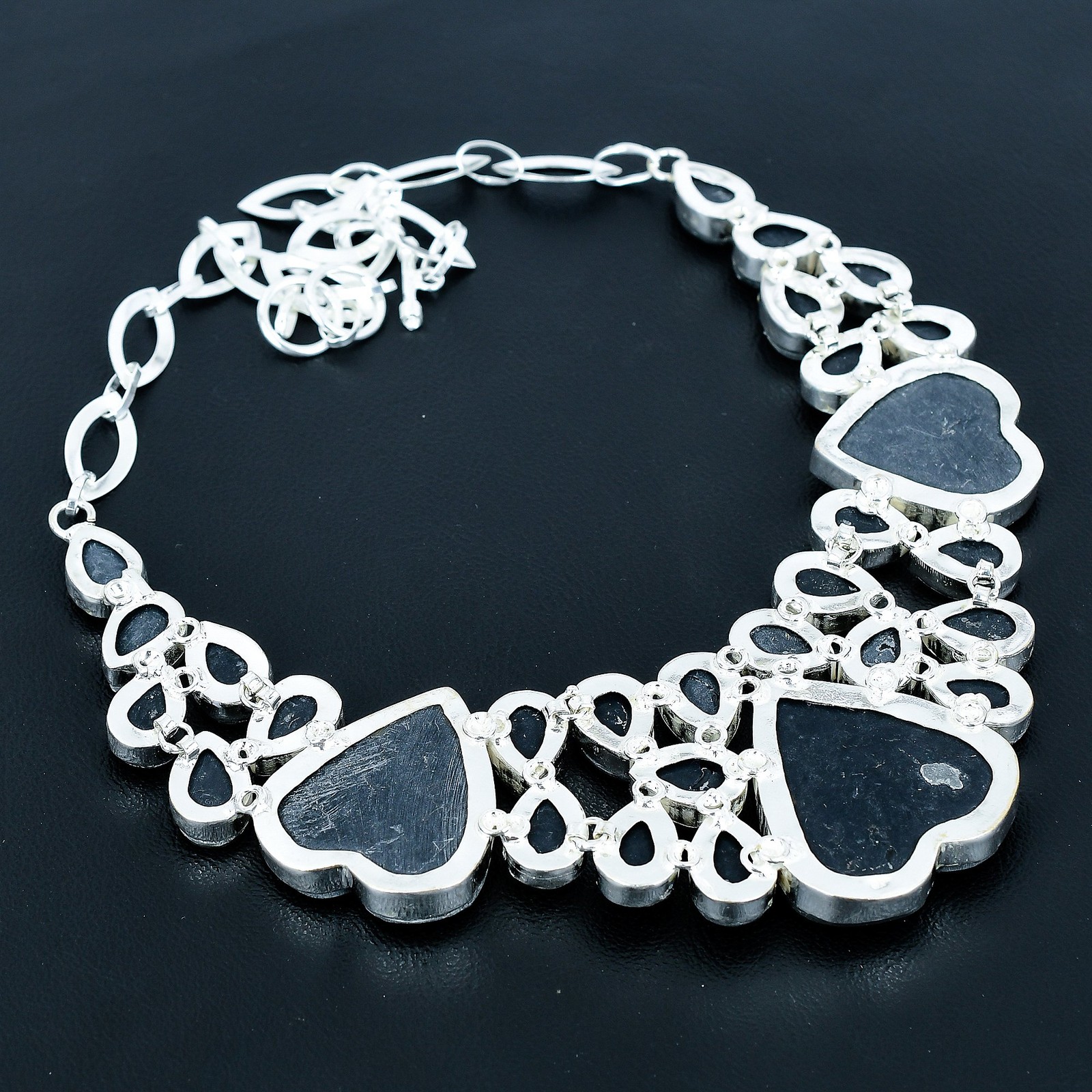 Abalone Shell Gemstone 925 Sterling Silver Handmade Jewelry Necklace 18″ VJ 1411