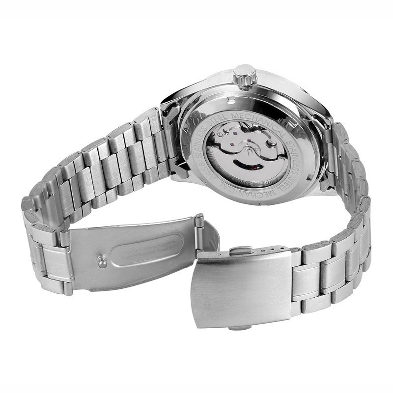 Men’s Automatic Mechanical Watch Date Stainless Steel Easy Read Watches for Men