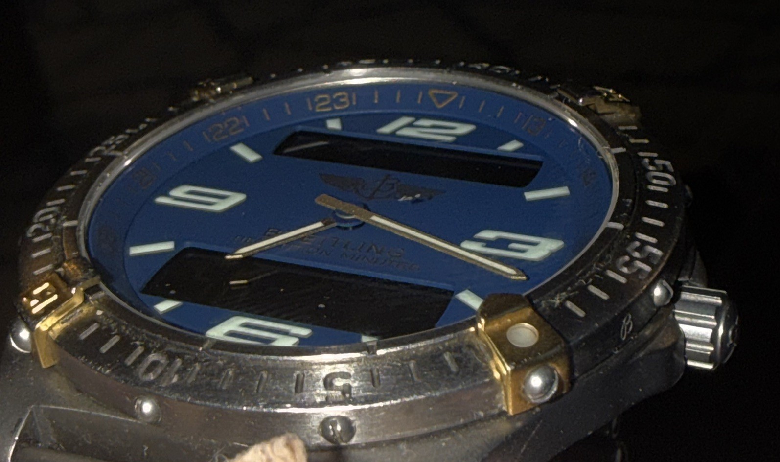 Breitling Aerospace Repetition Minutes Titanium B65062 Blue Dial Quartz Watch