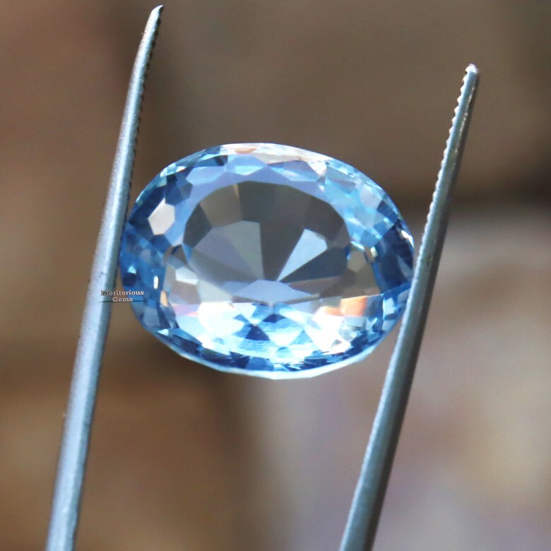 Blue Aquamarine Natural 14-15 Carat loose gemstone Oval Shape Christmas offer