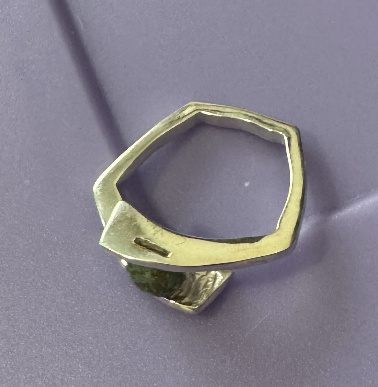 Kingman Turquoise Sterling Silver 925 Ring Size 7 – Pentagon Shaped Unique Ring