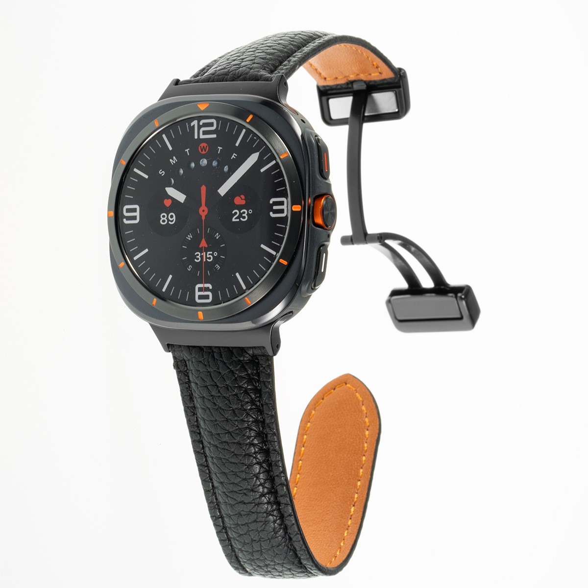 Fits Samsung Galaxy Ultra Watch Strap Leather Rugged Folding Clasp Band 22mm