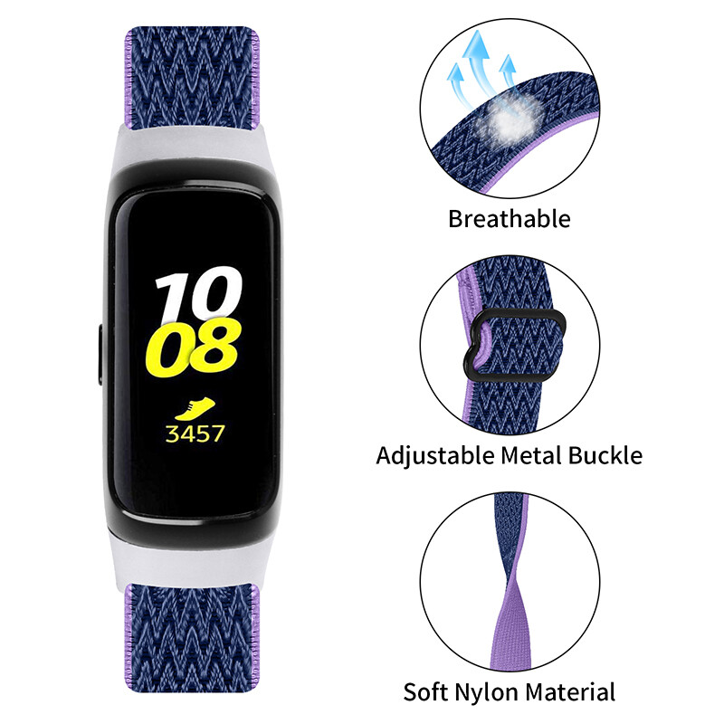 Elastic Woven Nylon Sport Band Strap for Samsung Galaxy Fit SM-R370 Watchband