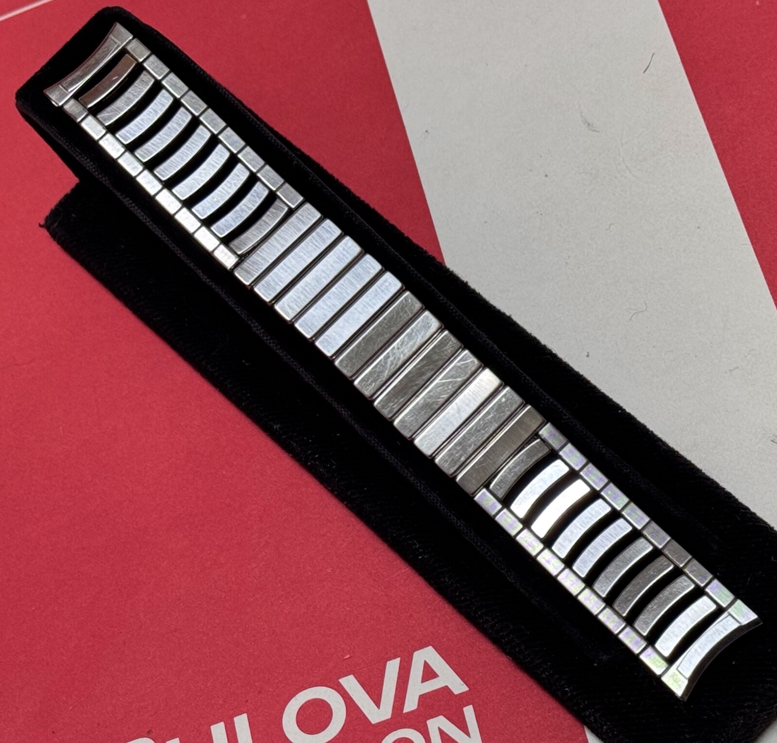Admiral USA 1960s ladder band Bulova Accutron size stretch type 17.4mm 11/16