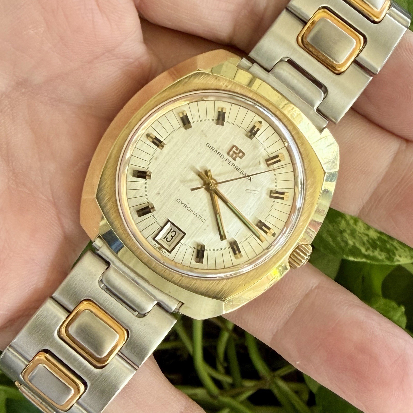 Vintage GIRARD PERREGAUX Gyromatic Date GoldPlated Automatic Men’s 38mm Watch
