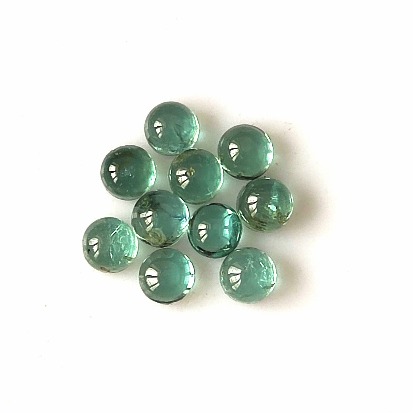 3X3 mm Round Cut Natural Indicolite Tourmaline Cabochon Loose Gemstone 10 Pieces