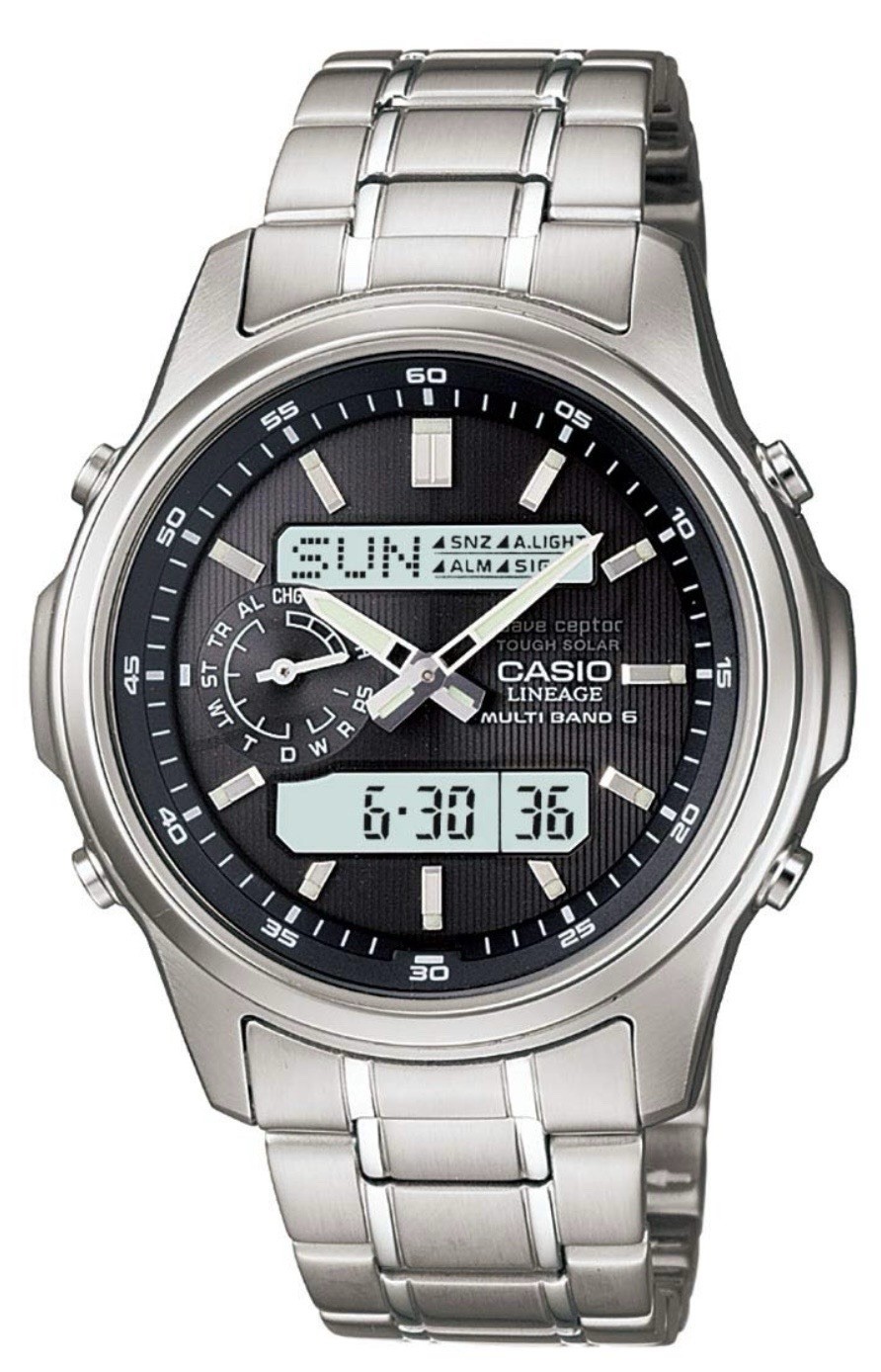 Casio LCW-M300D-1AJF Lineage Stainless Solar Radio Analog Digital Watch