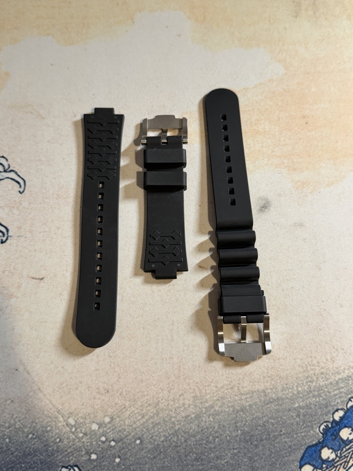 Tudor Black Rubber Watch Strap Set for 39mm Pelagos 39 OEM