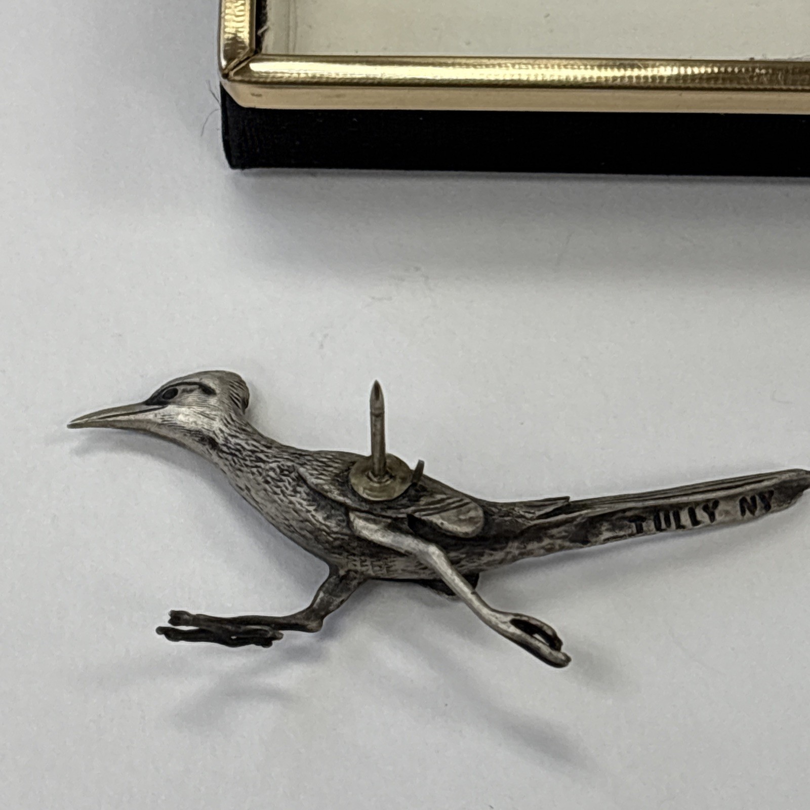 Vintage Sid Bell Sterling Silver Road Runner Roadrunner Tie Tack Pin 14.9g