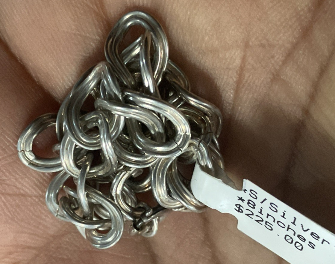 925 Sterling silver Chino Link Bracelet 11 Grams 8 Inches 8.4mm