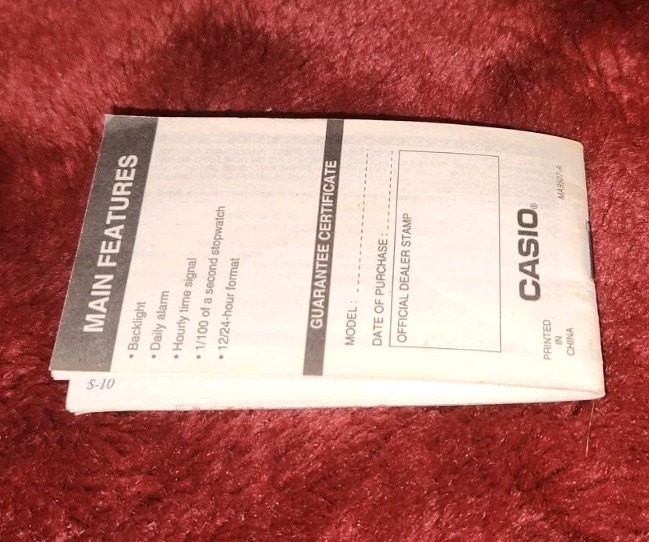 VTG Casio Watch Manual Model 1275 1434 User Guide Small Booklet