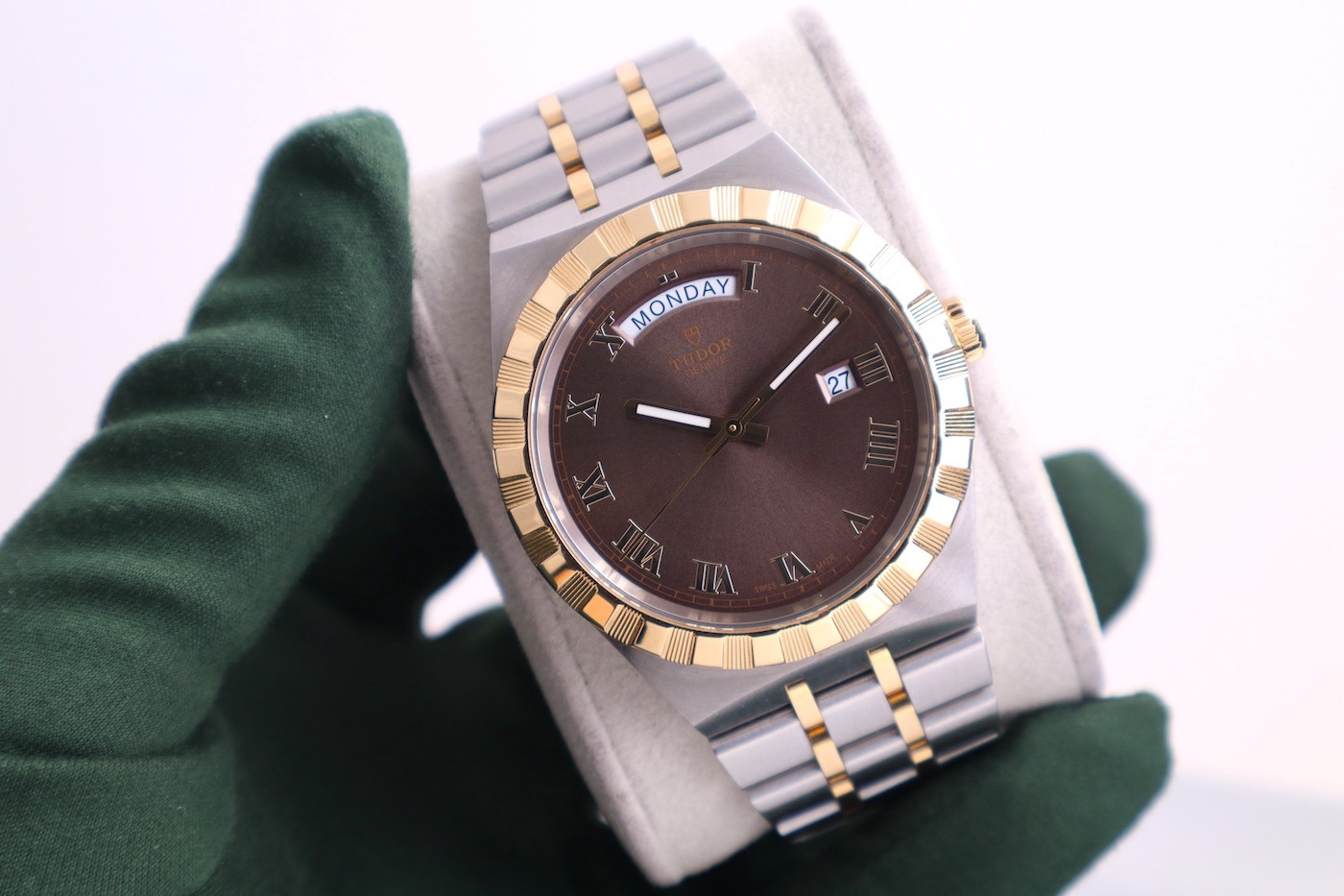 Tudor Royal Day Date 18k Yellow Gold 41mm Chocolate Dial Automatic Men’s Watch