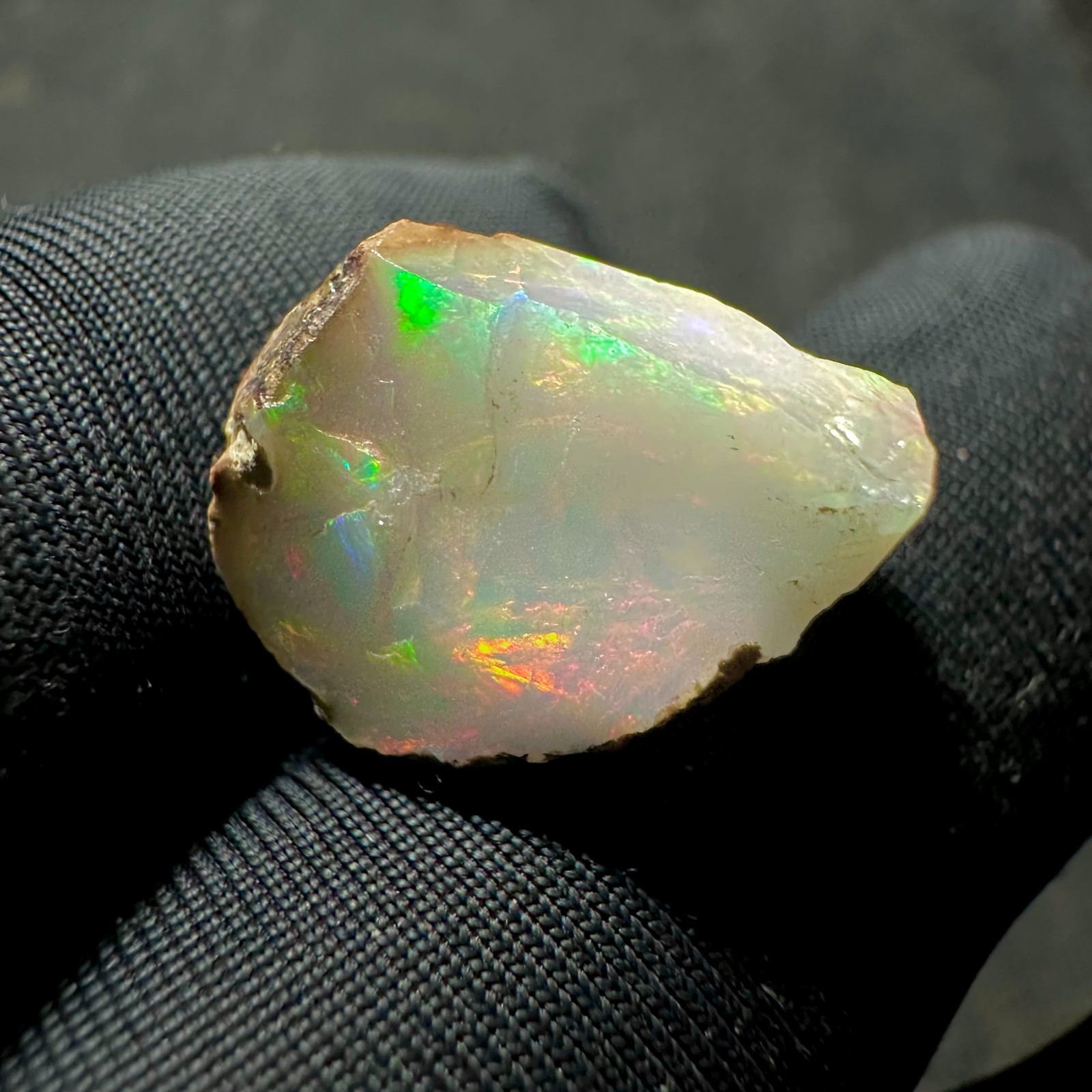 6.45 CTS Natural Ethiopian Opal Rough, Multi Fire Opal Gemstone, Welo Opal Raw.