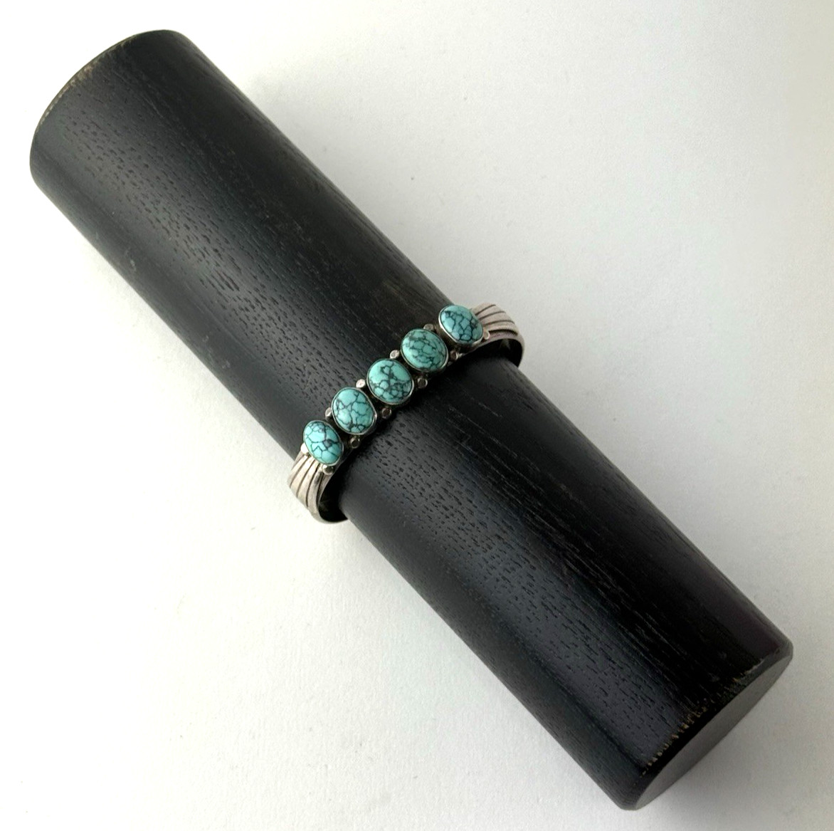 Shirley Henry Navajo Sterling Silver Arizona Turquoise Cuff Bracelet