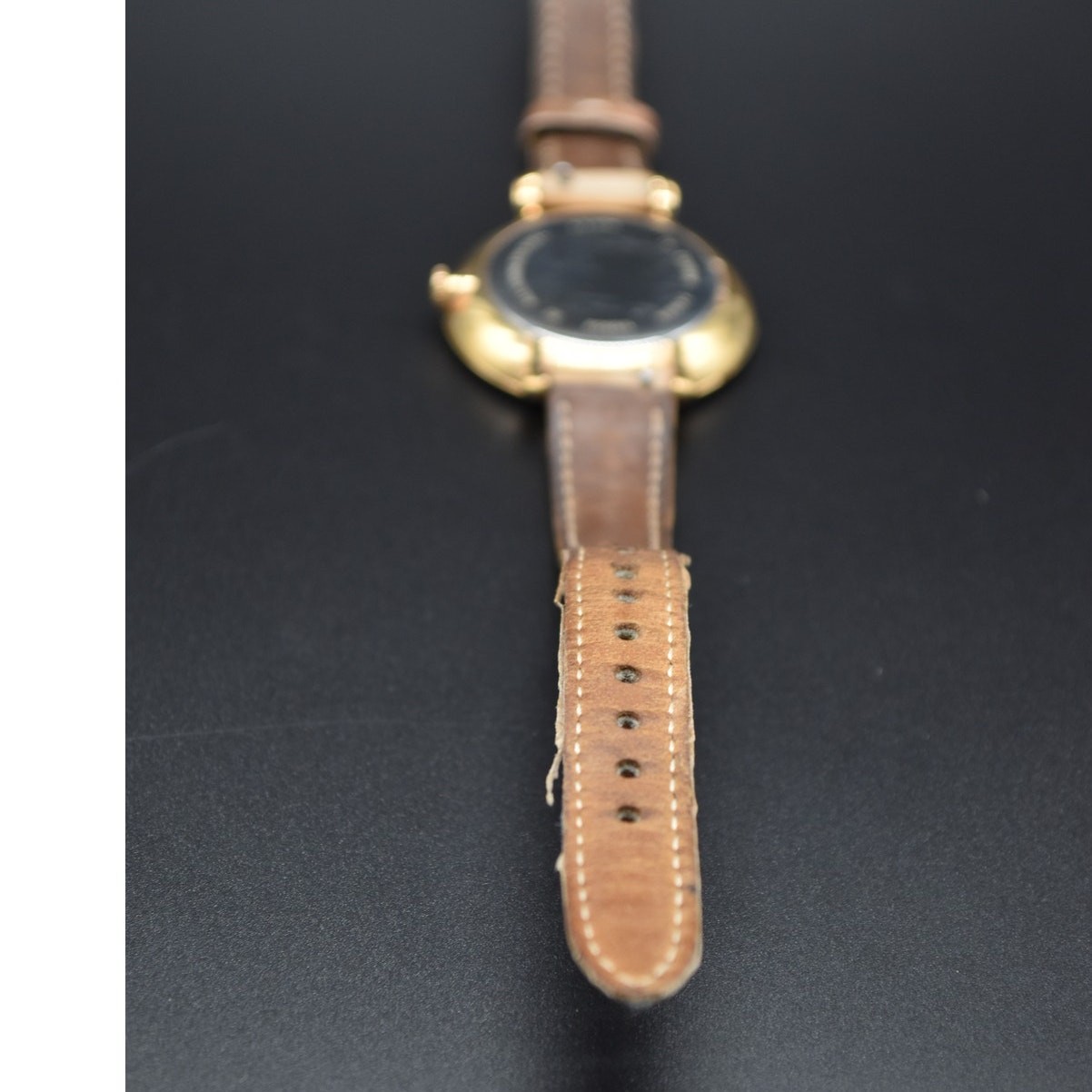 Fossil Jacqueline ES3988 Women’s Watch Round Dial FRESH BATTERY Leather Band