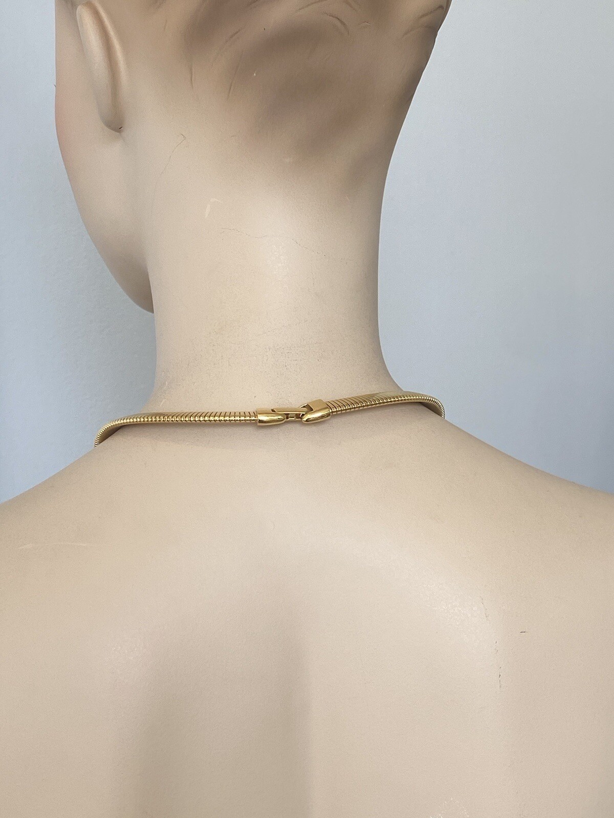 Vintage NAPIER Chunky 80s Black & Gold Tone Necklace Red Version is a BOOK PIECE