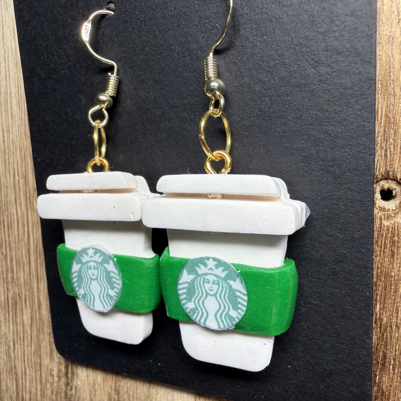 Suzie’s Whimsy Handcrafted Polymer Clay Earrings Coffee Brand