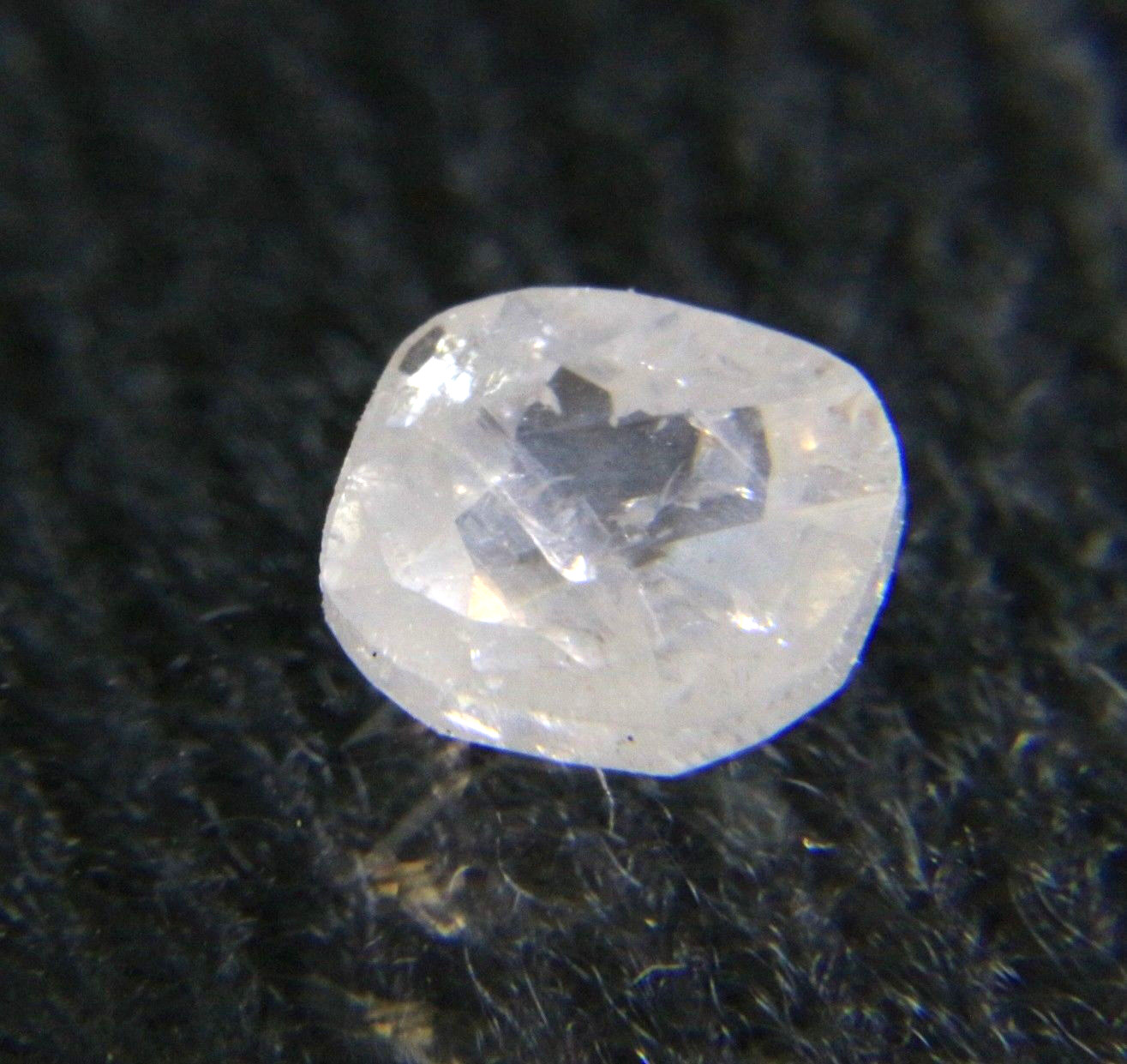 0.42Cts Cushion Shape Transparent White Rose Cut Diamond 5.52×5.44×1.40 MM