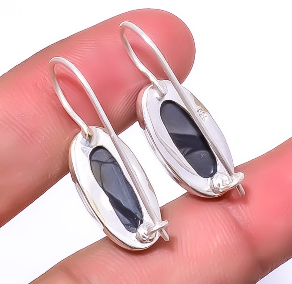 Natural Picasso Jasper Gemstone Silver Handmade Jewelry Earring 1.09″ A377