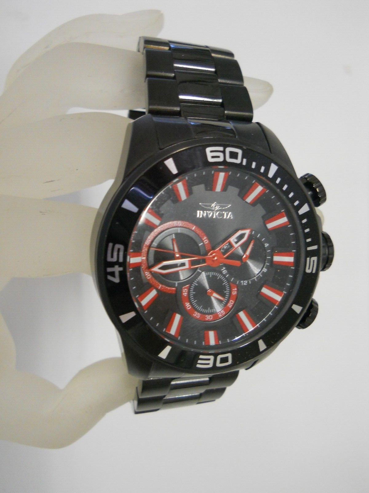 Invicta Pro Diver Chronograph 30108 Flame-Fusion Crystal 48.5mm Case Japan