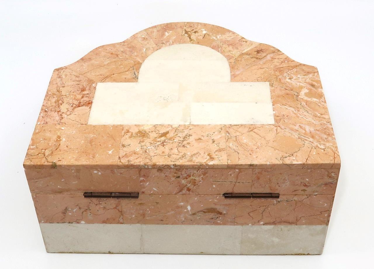 Friends & Co. Philippines Tessellated Marble Casket Jewelry Box, 5 3/8 x 6 1/4″